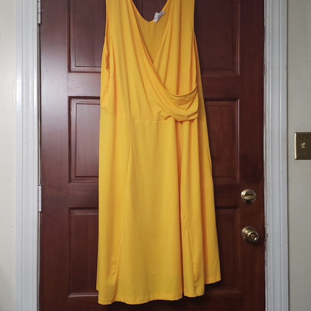 Bright yellow below the knee maxi